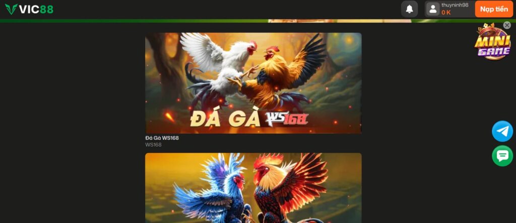 Chọi gà tại Vic88 